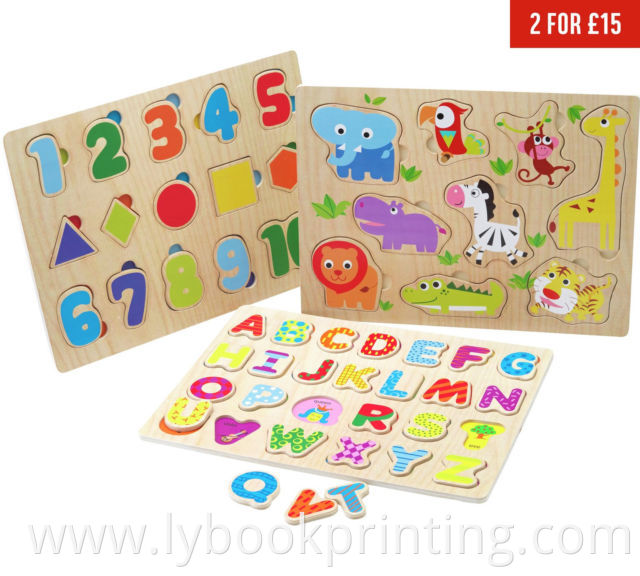 Factory direct custom book printing hardcover boardbook children puzzle books